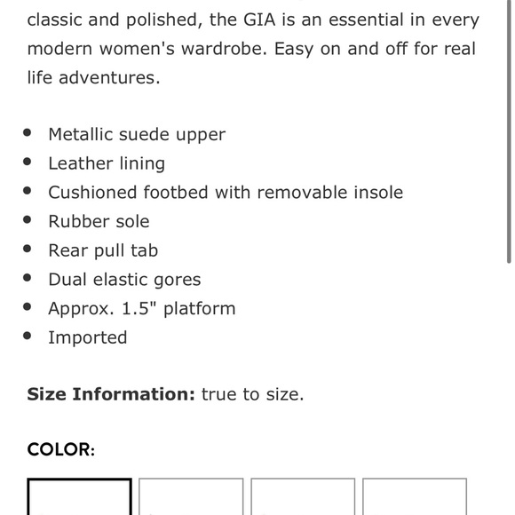 NWT J/SLIDES GIA Light Gold Metallic Suede Sneaker - Picture 6 of 14